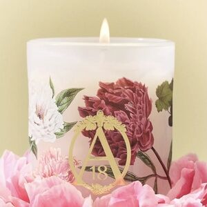 Anthropologie Apothecary 18 Floral Peony Blush Boxed Glass Candle